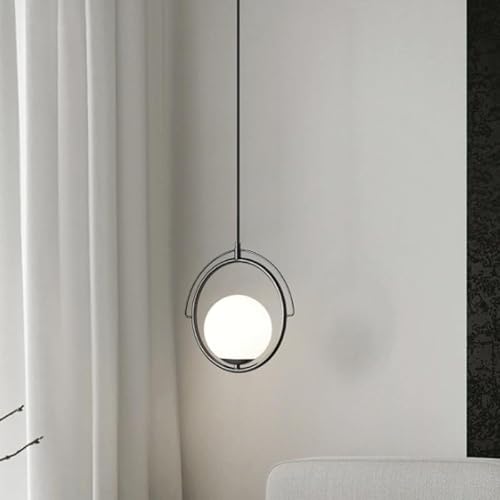 Personality Glass Lamp Body Pendant Light with E12/E14 All Copper Base Single Heads Bar Decorative Hanging