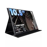 UWHポータブルモニター 10.5 インチ FHD 1920x1280P 420cd/㎡ 1500:1 小型トラベルモニター ミニ HDMI USB C 入力ステレオスピーカー付き ラップトップ外部セカンドスクリーン 100% SRGB マイクロ IPS ディスプレイ