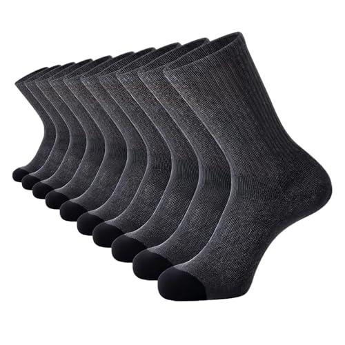 5-Pairs SALAN Men's Moisture-Wicking Mid-Calf Socks