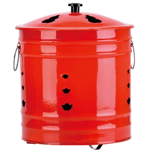 Qmjddymx HGSBL240929ABHZSMX Paper Burner, Stainless Steel Incinerator Burn Barrel Hollow-Out Burn Cage With Lid And Handle, Burn Barrels For Outside For Burning Trash cover