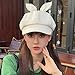 Stylish Rabbits Eared Berets Lovely Photo Props Rabbits Ear Fashion Hat for Hiking Camping Running Painter Hat Dark Brown