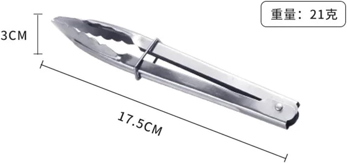 Salad Tongs Kitchen Food Tool Heat Bread Salad Clamp Meat Barbecue Tools Buffet Accessories(7 Inch)