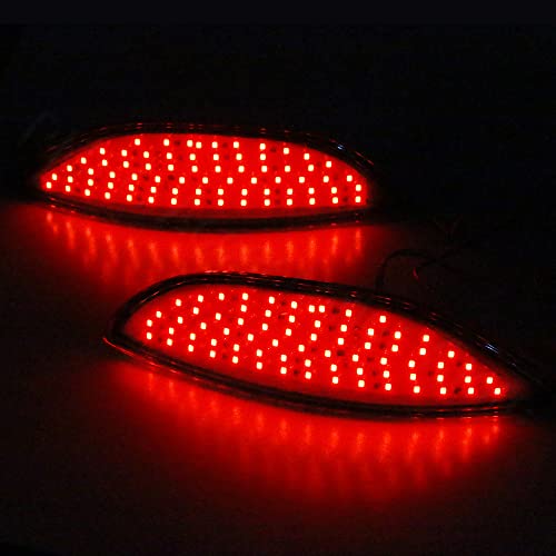 2 Peças Led Refletor De Luz De Freio Pára-choques Lâmpada De Neblina Lanterna Traseira Lâmpada De Es