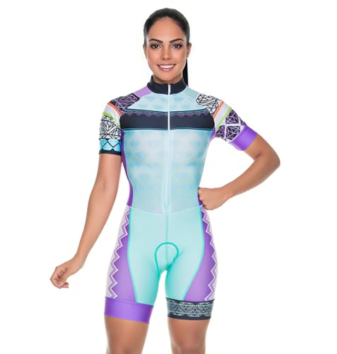Maillot de cyclisme femme triathlon à séchage rapide avec short rembourré ergonomique
