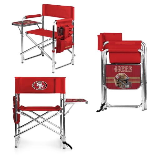 Image of Picnic TIME NFL Unisex-Adult NFL Sports Chair with Side Table, Beach Chair, Camp Chair for Adults