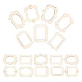 Forme in legno per lavori artigianali non finiti: queste cornici in legno sono per gli amanti del fai da te, puoi dipingere le cornici nei colori assortiti che preferisci, ornamenti in legno per quadri