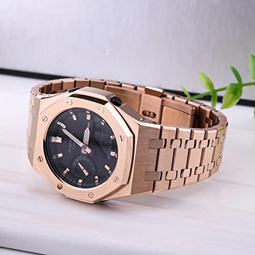 Image of GA2100 Metal Watch Band Case Replacement Kit, Stainless Steel Strap Bezel Accessories Compatible with Casio Mens G-Shock GA2100 /GA-2110 Watches