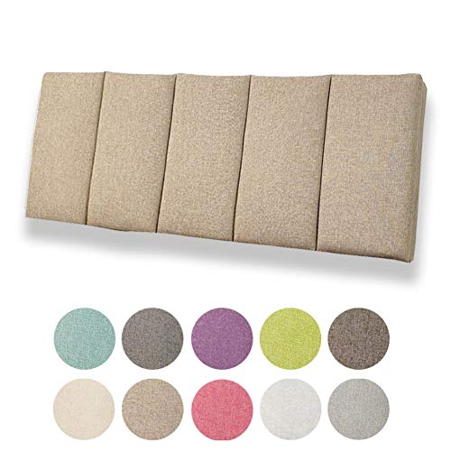 LIANGJUN Headboard Bed Backrest Cushion Upholstered Wall Pillow Breathable Comfortable Lumbar Pad Back Support, 7 Size (Color : B, Size : 200x55cm)