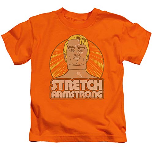 Stretch Armstrong Armstrong Badge Unisex Youth Juvenile T-Shirt for Girls and Boys, Medium Orange