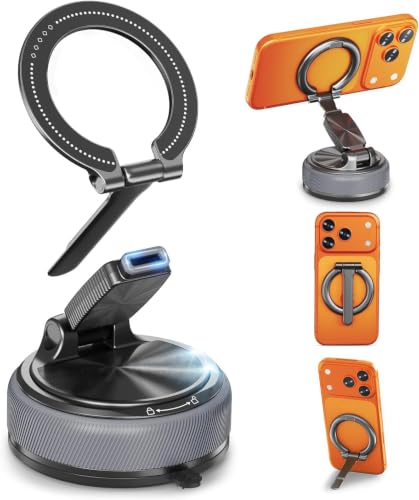Image of RIGGEAR 2 in 1 Detachable Magnetic Car Phone Holder, Car Mount for MagSafe
