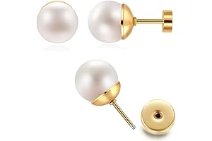 14K Gold Big Stud Earrings for Women,Comfy Earrings for Sleeping.