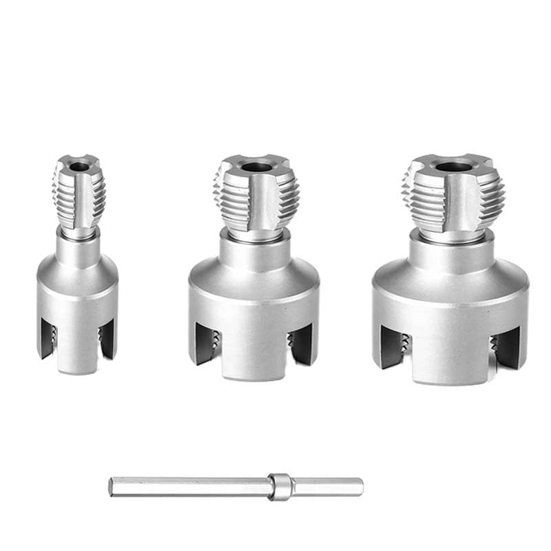 A AND S TOOL® 3pcs Pipe Threading Tool for PCB Drilling 1/2'' 3/4'' 1'' Water Pipes PPR PVC MPP Hex Shank Die for Internal-picture-21