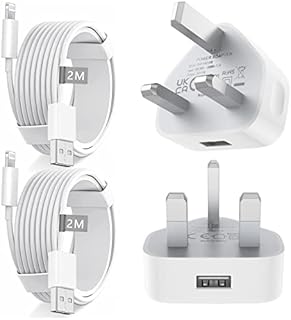 iPhone Charger Cable and Plug[Apple MFi Certified] 2pack iPhone Fast Charger USB Wall Charger Plug Adapter with 2M Lightning to USB cable Compatible iPhone 14/13/12/SE/11/XR/XS Max/X/8 P/iPad