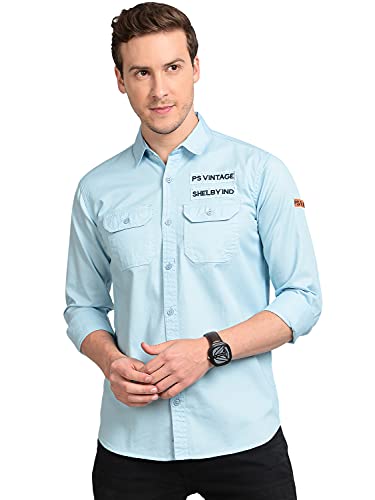 Sky Blue Double Pocket Shirt 