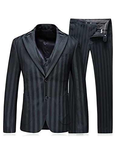 Costume à rayures homme trois pièces finitions smoking haut de gamme