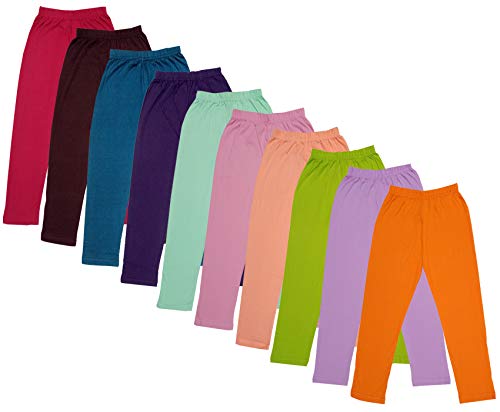 Image of IndiWeaves Girl's Regular Fit Cotton Capri Pants (KC196197198199200201202203204205-P10-26 Multicolor 6 Years-7 Years)