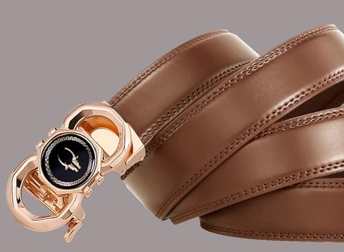 Image of WildHorn Men's Genuine Leather Belt for Men| Premium Auto-Lock Buckle | Adjustable up to 48 inch | Formal & Casual Wear | Micro-Adjust Fit | Including Stylish Gift Box