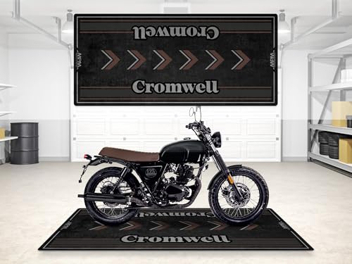 wibeart Alfombrilla de estacionamiento MPM para Motocicleta Cromwell, Lavable, Antideslizante, Resistente al Agua y al Aceite, para Garaje, s | Backstage Black - Talla 2: 102 x 47/260 x 120 cm