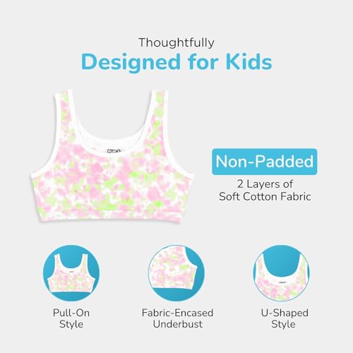 Image of YouGotPlanB Cotton Sports Bra | Ages 8-16 Years | U-Shaped Style | Non-Padded, Double-Layered for Coverage