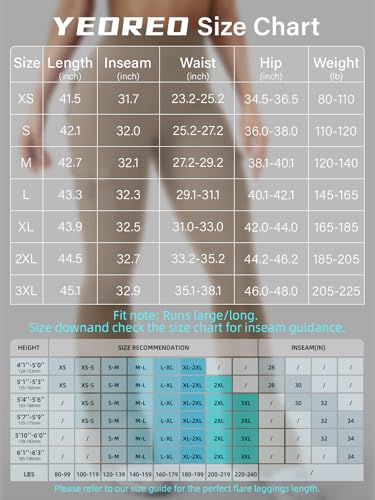 Image of YEOREO CoreFlex Women Workout Flare Leggings