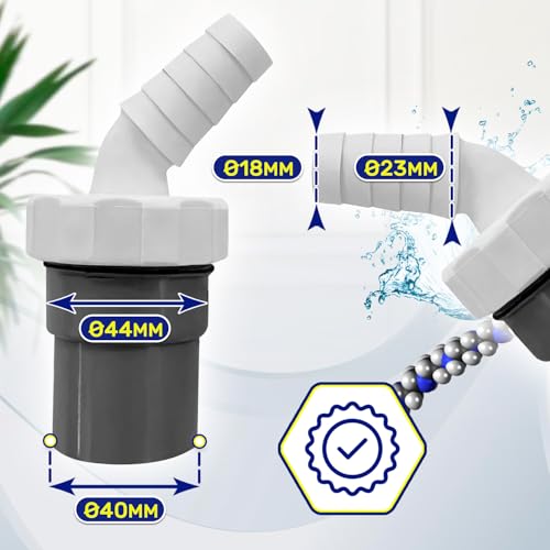 Adaptador Empalme Desague Lavadora con Salida Ø40 mm y Entrada Ø18-23 mm - Imagen 3
