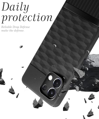 Image of WOW IMAGINE Back Cover for Oppo K13 5G with Hexa Cube Design | Ultra Slim Soft Rubberised Case | Inner Velvet Fabric | Matte Silicone Flexible Mobile Case | Camera Protection - Black