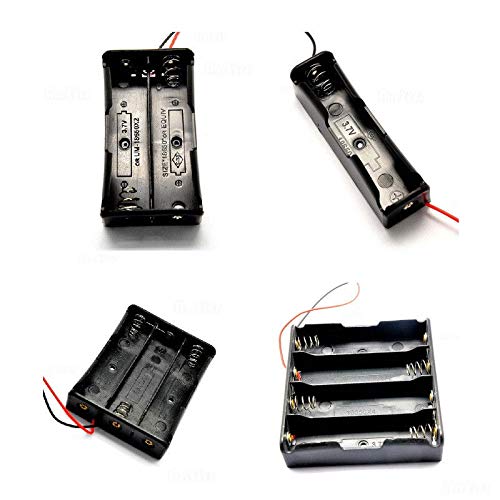 RUNCCI-YUN 3.7 V 18650 porta batterie, 18650 holder,18650 Battery Clip, Titolare Caso Batteria, scatola porta batterie in plastica+10pcs Morsetti a Coccodrillo