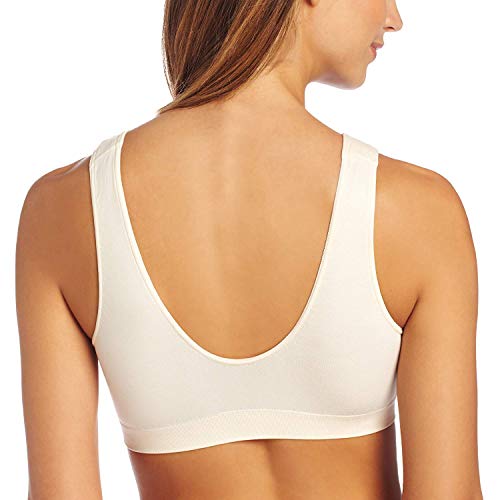 Image of Bali Women's Microfiber Bralette Pack, Comfort Revolution Seamless T-Shirt Bra, Crop Top Bralette, 2-Pack