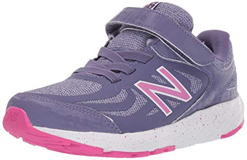 New Balance Kid's 519 V1 Alternative Closure Running Shoe, Violet Fluorite/Clear Amethyst/Carnival, 5 XW US Big Kid