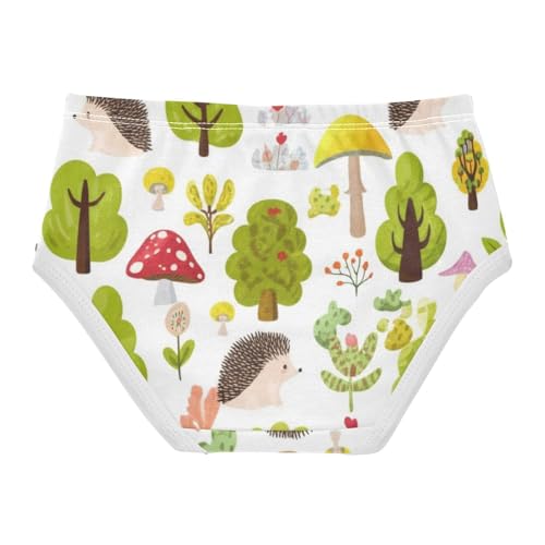 Cotton Toddler Underwear Custom Cute Cartoon Hedgehogs Plants Panties Little Girl Flower Briefs Underpants 2t2