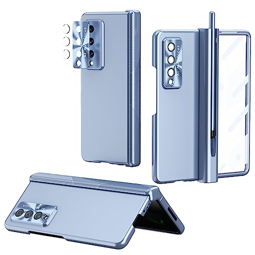 �S�ʕی�P�[�X+�����K���X�t�B����+�y���X���b�g+�S�̃��b�L Galaxy Z Fold3 / W22�g��, ���C�z�� �蒠�^ �܂��� �u���P�b�g�@�\�l�C ���������Y�ی�J�o�[ �V���J�Q���������킢�� ���C�`�̎��� ���U�[�A������� �L���L�� ��w�\�� 