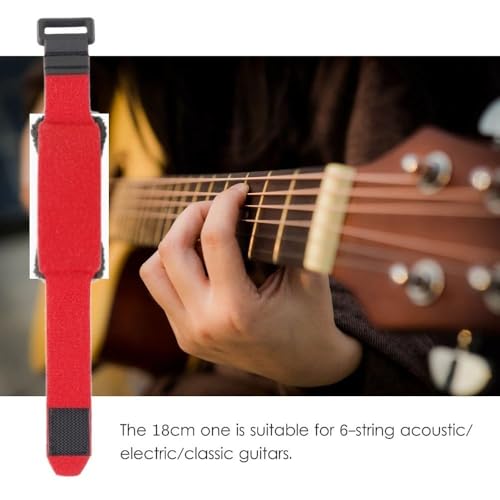 Image of ‌2Pcs Guitar String Mute Dampener - Stretch Fretboard Mute Band for Acoustic, Electric & Bass Guitars, Noise Reducer Practice Tool