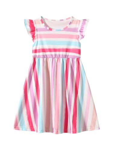 Girl Floral Skater Multipack Dresses 3-Pack Polka Dots Short Sleeve Priness A-line Dress2