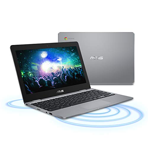 Asus Chromebook C223 11.6" Hd Chromebook Laptop, Intel Dual-Core Celeron N3350 Processor (Up To 2.4Ghz), 4Gb Ram, 32Gb Emmc Storage, Premium Design, Grey, C223Na-Dh02 #TOP4
