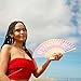 Fisura – Original folding fan with message “F*cking hot”. Gradient wooden handheld fan for women. Lightweight accessory for raves, weddings, birthdays, festivals, parties and creative gift ideas.