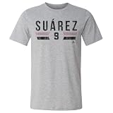 500 LEVEL Luis Suarez Shirt - Luis Suarez Miami Font (Heather Gray, X-Large)