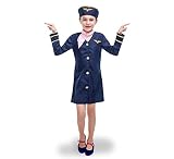 100% polyester Disfraz de Azafata de vuelo