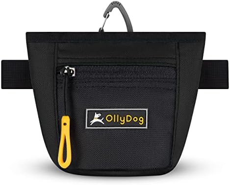 OllyDog Dog Treat Bag with Belt Clip, Raven, One Size