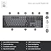Logitech MX Mechanical Wireless Illuminated Performance Keyboard, Clicky Switches, Backlit Keys, Bluetooth, USB-C, macOS, Windows, Linux, iOS, Android, Metal