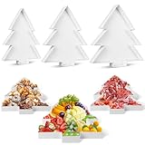 3 Pcs Fillable Christmas Tree Cardboard Letter for Charcuterie Tray Charcuterie Cardboard Box Xmas Treat Paper Candy Container for Christmas New Year Cookies Goodie Box Party Supplies