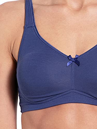 Image of Jockey FE41 Women Wirefree Non Padded Super Combed Cotton Elastane Stretch Full Coverage Everyday Bra with Concealed Shaper Panel