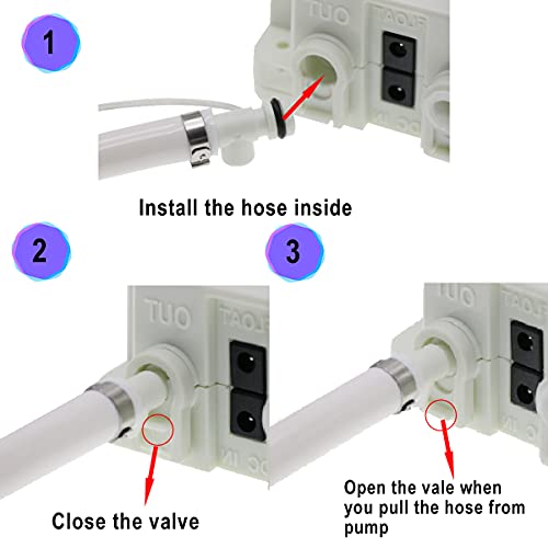 Bottled Drinking Water Pump System Double-Tube Power 25W, Bottled Water Dispensing 2.5L Flow Electric Water Pump for 5 Gallon Bottle Water for Coffee,Refrigerators,Ice Maker,Faucet