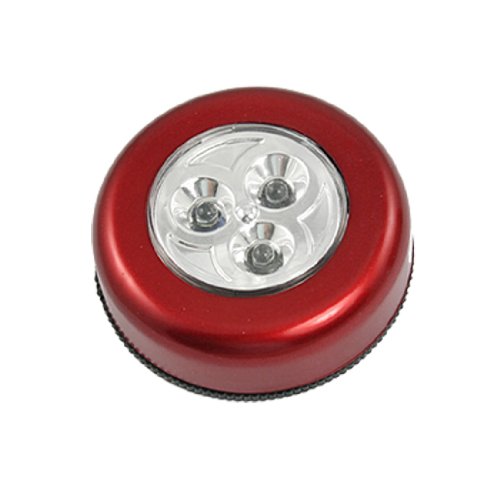 Ruilogod Plastic Round Adhesive Home Cabinet 3 LEDs Light Lamp (id: 580 4cc dd0 acb 52f