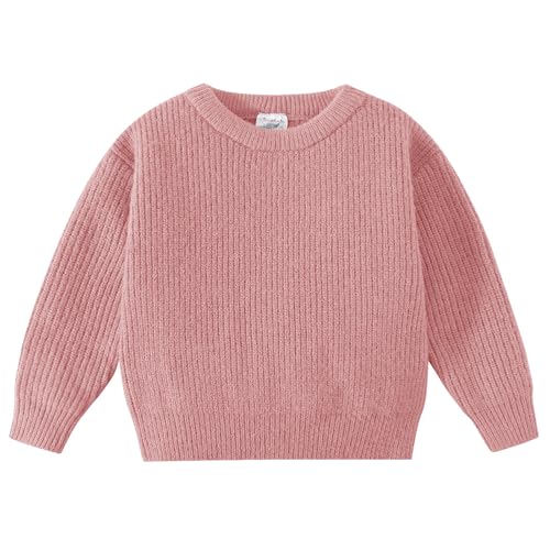 Jimoda Toddler Baby Girl Boy Sweater Cozy Crewneck Long Sleeve Pullover Sweatshir Fall Winter Knit Sweater