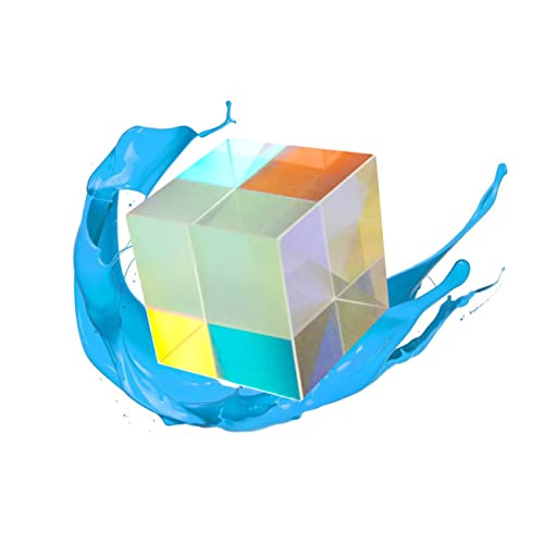 Hohopeti 1.5x1.5x1.5cm Physics Education Kaleidoscope RGB Dispersion Cube Optical Cube for Boys and Girls Decorations