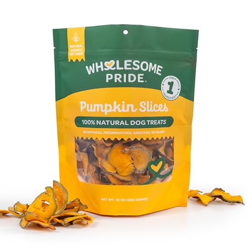 Wholesome Pride Pumpkin Slices Dog Treats Limited Ingredient Dehydrated All Natural 10 oz