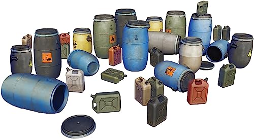 MiniArt Sprue Brothers 1:48 Plastic Barrels & Cans, MIA49010