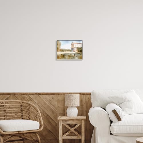Image of Stupell Industries Barn in Rural Farmland Framed Giclee Art by Amy Hall