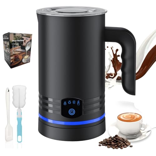 Bizcasa Montalatte Elettrico 4in1,Automatico Cappuccinatore 430ML,Rivestimento Antiaderente,Spegnimento Automatico,Silenzioso,Schiumalatte Caldo e