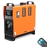 Diesel Heater 12V, Portable Diesel Heater 8KW with Remote Control, 1.32 Gal Fuel Tank Visible Fuel Level Diesel Heaters, Fast Heating for Camping Parking Garage RV Truck Boat Van Car Tent